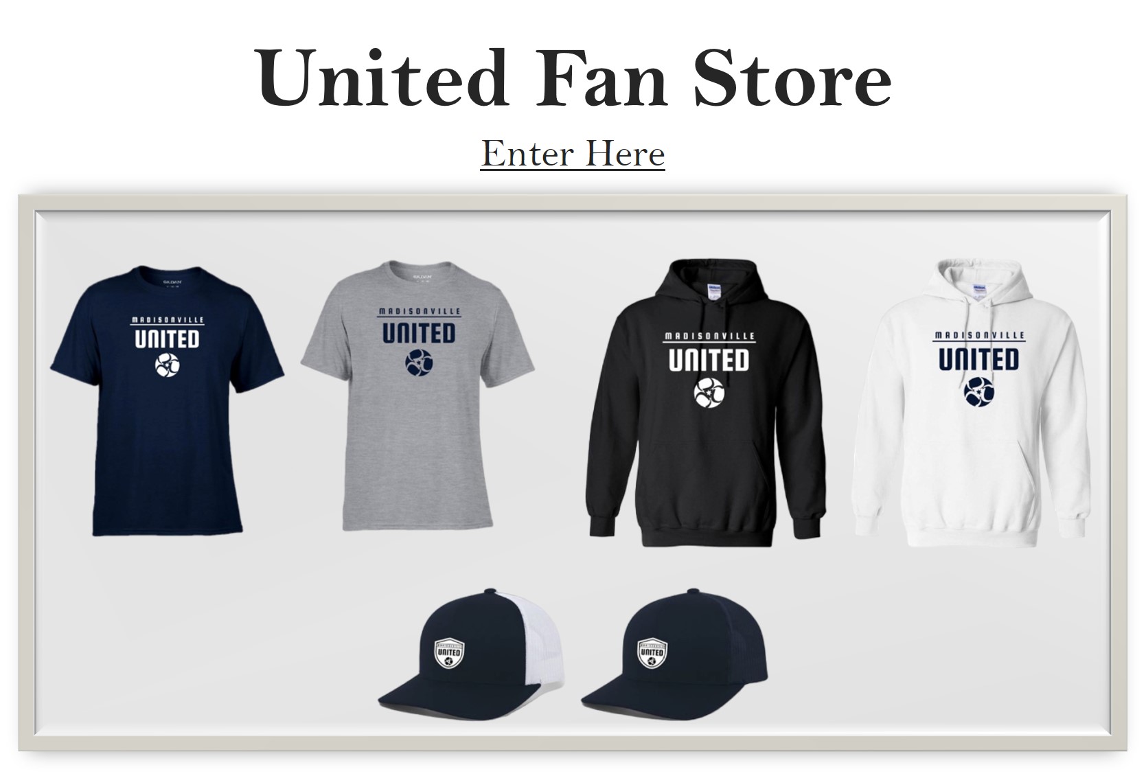 Pic of items for sale in the United Fan Store